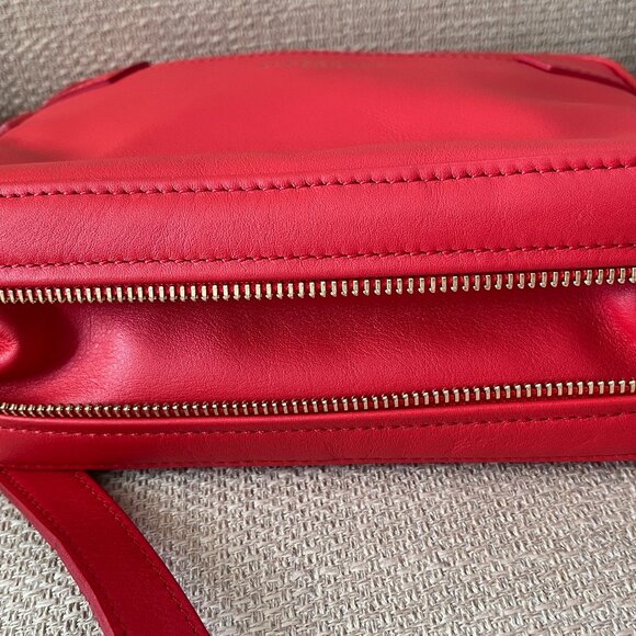 Longchamp Red Leather Crossbody Bag - Picture 8 of 14